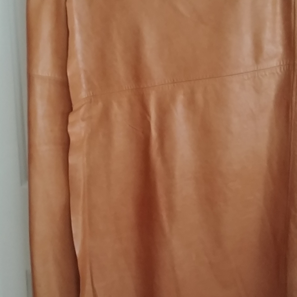 Long leather skirt